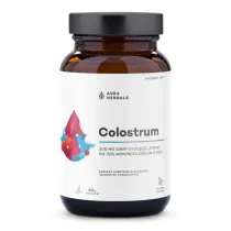 Aura Herbals Colostrum 500 mg, s�odka malina, proszek Suplement diety 66 g