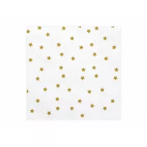 PartyDeco Serwetki Gwiazdki z�ote 33x33 cm