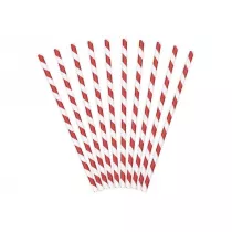 PartyDeco S�omki papierowe czerwone 19.5cm 10 szt.