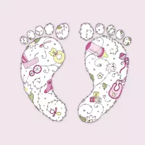 Clear Creations Karnet Swarovski kwadrat CL1908 Narodziny dziewczy
