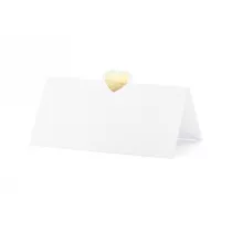 PartyDeco Wizyt�wki na st� - Serce, r�owe z�oto, 10x5cm: 1op/10szt.