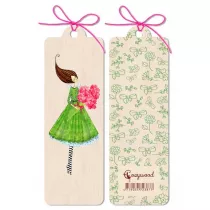 Cozywood Zakadka drewniana Kobieta z bukietem