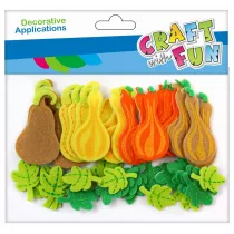 Craft with Fun Ozdoba filcowa samoprzylepne dynie 8 szt.
