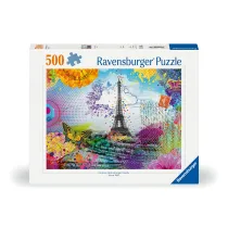 Puzzle 500 el. Poczt�wka z Pary�a Ravensburger