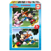 Puzzle 2x48 el. Myszka Miki i przyjaciele Educa