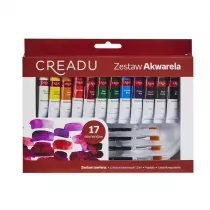Akwarela Farby Akwarelowe 12 Kolorw + Pdzelki Creadu