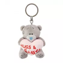 Breloczek Mi� z sercem Hugs and Kisses 7,6cm