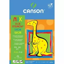 Canson Blok rysunkowy A4/15k - kolorowy/bia�y