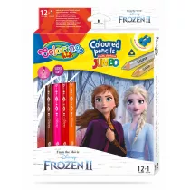 Patio Kredki owkowe trjktne jumbo Colorino Kids + temperwka Frozen 13 szt.