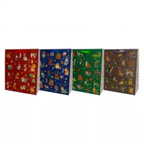 incood. Torba prezentowa 26x32cm witeczne psy mix