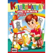 Owoce kolorowanka licz� i koloruj�