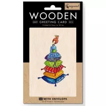 Cozywood Karnet drewniany C6 + koperta Ksi�niczka