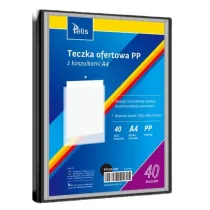 Tetis Teczka ofertowa A4 PP + 40 koszulek czarna