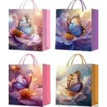 W&k Torebka prezentowa M Motyle mix