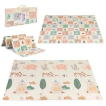 Iplay Mata piankowa dla dzieci 200x180 cm edukacyjna dwustronna skadana + torba