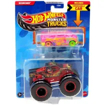 Hot Wheels Monster Trucks Pojazd 1:64 + auto JCG31 Mattel