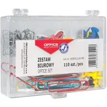 Pbs Connect Zestaw biurowy (pinezki, gumki i spinacze) OFFICE PRODUCTS, 110szt.