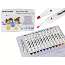 LeanToys Zestaw marker�w wodnych w walizce 12 szt.