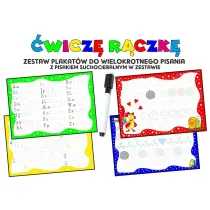 �wicz� r�czk�. Zestaw plakat�w z pisakiem..