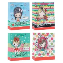 Torebka ozdobna brokat 18x23x8cm mix ROZETTE