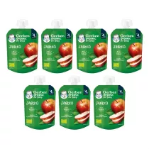 Gerber Organic Deser w tubce jabko po. 4 miesicu Zgrzewka 7 x 80 g Bio