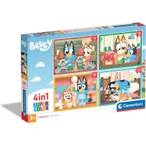 Puzzle 4w1 Super Kolor Bluey Clementoni