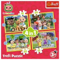 Puzzle 4w1 Cocomelon, Poznaj bohaterw Trefl