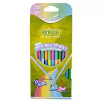 Cricco Kredki trjktne dwustronne pastel 24 kolorw 12 szt.