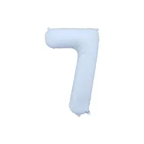PartyDeco Balon foliowy cyfra 7 86cm mglisty niebieski