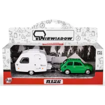 Fiat 126p + przyczepa Niewiad�w Kemping zielony Daffi