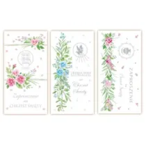 Merigraf Zaproszenia Chrzest �w boho op.10szt. mix