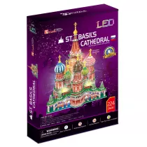 Puzzle 3D 128 el. Led Katedra witego Bazyla Cubic Fun