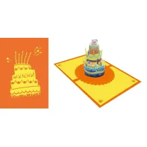 DaVinci Karnet + koperta POP-UP Tort 12x18cm