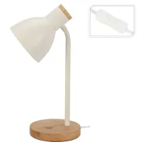 H&S Decoration Lampa stoowa na drewnianej podstawie