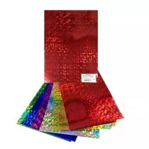 Galeria Hobby Karton holograficzny kolorowy 25x35 cm, 8 arkuszy