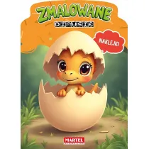 Zmalowane dinusie. Kolorowanka z naklejkami