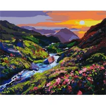 Ideyka Malowanie po numerach - �witanie w g�rach 40x50cm