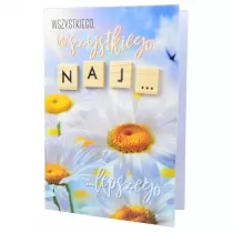 Kukartka Karnet Tego Ci �ycz� Wszystkiego najlepszego (kwiaty) TCZ-009