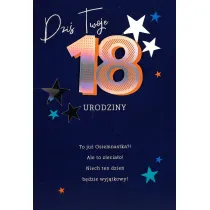 Karnet okazjonalny B6 z kopert� 18 Urodziny PAN DRAGON HM200-2781