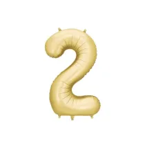 PartyDeco Balon foliowy cyfra 2 z�oty 86cm