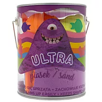 Ultra Piasek - puszka 900g fioletowy + 4 du�e foremki Morskie �ycie + 2 narz�dzia Epee