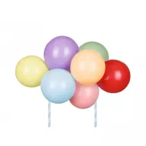 PartyDeco Balonowy topper na tort t�cza mix 29cm