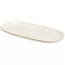 Siaki Collection Pmisek owalny biay z brzow krawdzi 31 cm