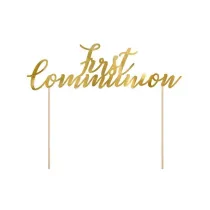 PartyDeco Topper na tort First Communion zoty 21cm