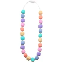 Silikonowy naszyjnik dla dziecka, Ksi�niczka na ziarnku grochu, pastelowy Jellystone Designs
