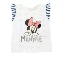 T-Shirt Dziewczcy Biay W Kropki Myszka Minnie 68 Cm Cool Club