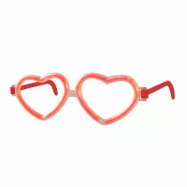 Arpex Ozdoba karnawa�owa Okulary Serce fluo