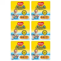 Huggies Pieluchy do pywania 5-6 Little Swimmers (12-18 kg) Zestaw 6 x 11 szt.