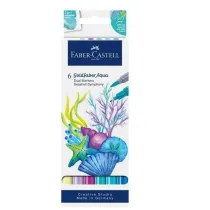 Faber-Castell Pisak akwarelowy goldfaber aqua dwustronny zestaw pineapple 6 szt.
