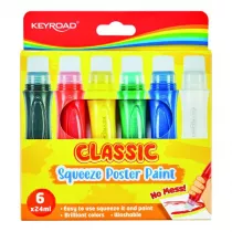 Pbs Connect Farby plakatowe w pi�rze do wyciskania 6 kolor�w 6 x 24 ml